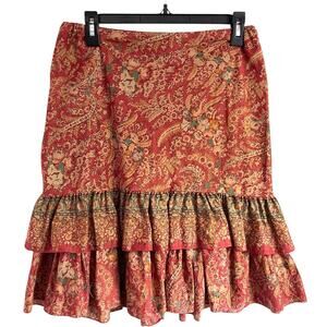 Vintage Chaps Boho Hippie Trumpet Skirt: Size 4